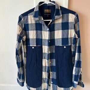 Pendleton Women's linen gingham smock style shirt - Size XS